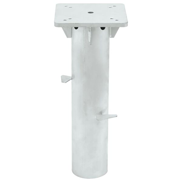 vidaXL Upotettu aurinkovarjon jalusta hopea 16x16x39,5 cm ter&auml;s