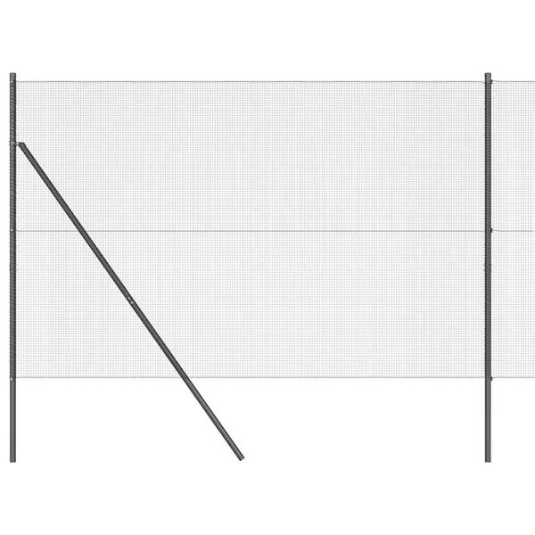 vidaXL Aitalatu Harmaa 25 x 1,6 m (12 x 12 mm verkko) Ter&auml;s ja PVC