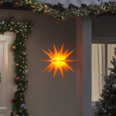 vidaXL Joulun LED-tähtivalo taitettava keltainen 43 cm