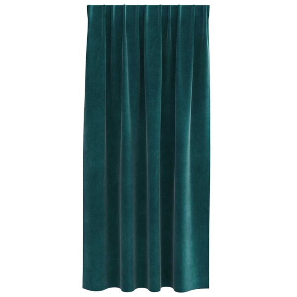 vidaXL Pimennysverhot 2 pcs Tummanvihre&auml; 140 x 175 cm Sametti