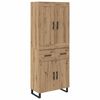 vidaXL Korkea kaappi 2 pcs Artisan tammi 69,5 x 34 x 180 cm