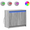 vidaXL Senkki LED-valoilla harmaa Sonoma 72x34x61 cm tekninen puu
