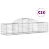 vidaXL Kaarevat kivikorit 18 kpl 200x50x40/60 cm galvanoitu rauta