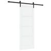 vidaXL Liukuovi 78 x 202 cm Tekninen puu Valkoinen ja musta
