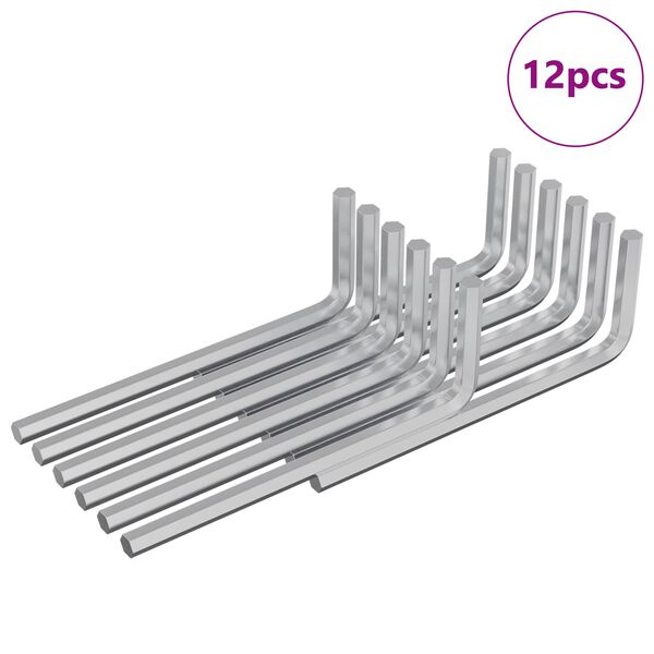 vidaXL Kuusioavain 12 pcs Hopea 32 x 86 mm Ter&auml;s