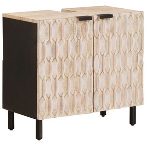 vidaXL Kylpyhuoneen allaskaappi hyllyll&auml; Valkoinen 62 x 33 x 58 cm