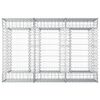 vidaXL Gabion Kohotettu Peti Hopea 150 x 100 x 60 cm Galvanoitu ter&auml;s