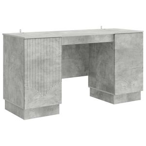 vidaXL P&ouml;yt&auml; hyllyll&auml; Betoninharmaa 142,5 x 50 x 75 cm Tekninen puu