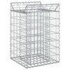 vidaXL Gabion Kohotettu Peti 50 x 50 x 80 cm Galvanoitu ter&auml;s Hopea