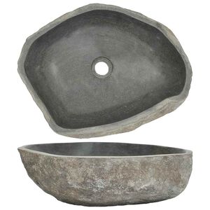 vidaXL Pesuallas jokikivi soikea (45-53)x(34-41) cm