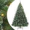 vidaXL Tekojoulukuusi 300 LED-valoilla Vihre&auml; 240 cm PE ja PVC