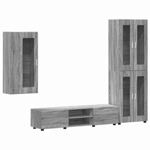 vidaXL TV-tasosetti FLORIN 3 kpl Harmaa Sonoma Tekninen puu
