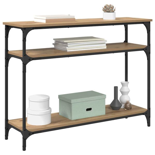 vidaXL Konsolip&ouml;yt&auml; Artisan tammi 100 x 29 x 75 cm Tekninen puu