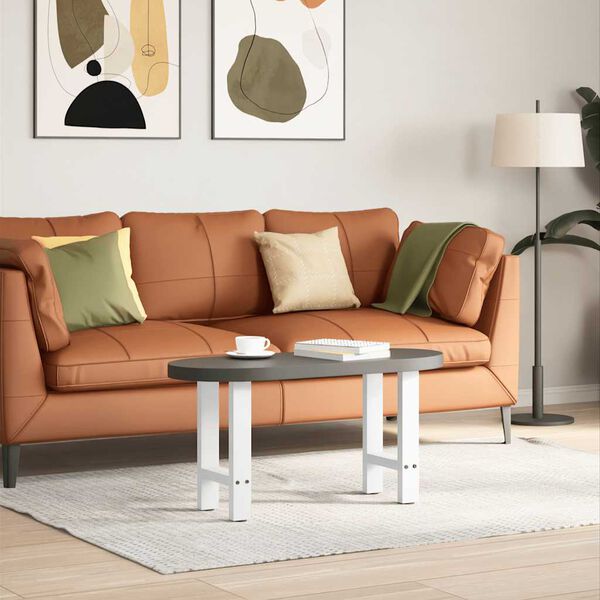 vidaXL Sohvapöydän jalat valkoiset 2 kpl 28x(42-43) cm teräs