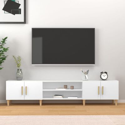 vidaXL TV-taso valkoinen 180x31,5x40 cm tekninen puu