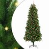 vidaXL Joulukuusi 300 LED-valoilla jalustalla Vihre&auml; 240 cm PE