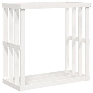 vidaXL Polttopuuteline ulos valkoinen 108x52x106 cm t&auml;ysi m&auml;nty