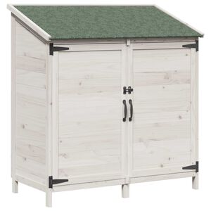 vidaXL Puutarhasuoja valkoinen 106,5 x 56 x 113,5 cm S&auml;teisen kuusipuu