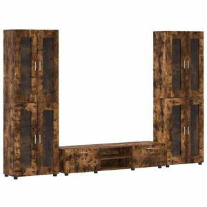 vidaXL TV-tasosetti laatikon kanssa FLORIN Savup&auml;hkin&auml; Tekninen puu