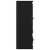 vidaXL Yläkaappi Musta tammi. 132 x 35.5 x 103.5 cm Tekninen puu