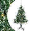 vidaXL Tekoinen joulukuusi lumiflockilla ja LED-valolla 120 cm