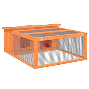 vidaXL Kaninkoppi ruskea 117,5x97x47,5 cm t&auml;ysi m&auml;nty