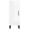 vidaXL Kaappi korkeakiilto valkoinen 34,5x34x180 cm tekninen puu