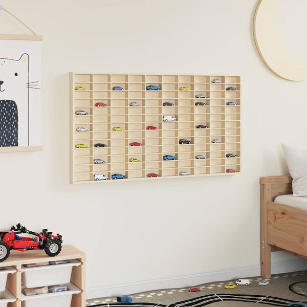 Sein&auml;display-kaappi hyllyll&auml; Beige 98 x 4,5 x 55 cm Tekninen puu