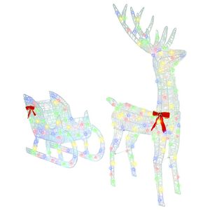 vidaXL Poron vet&auml;m&auml; joulusleigh v&auml;rik&auml;s 70 x 26 x 129 cm Akryyli