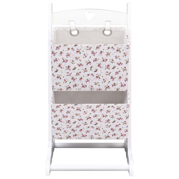 vidaXL 2-kerroksinen koriteline kukkakuvio 35x35x72 cm puu