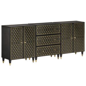 vidaXL Sivukaapit 3 kpl 60x33x75 cm t&auml;ysi mangopuu