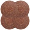 vidaXL Merihein&auml; lautasliinat 4 pcs Ruskea &Oslash; 30 cm 100% Merihein&auml;