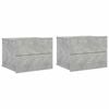 vidaXL Y&ouml;p&ouml;yd&auml;t 2 kpl betoninharmaa 40x30x30 cm tekninen puu