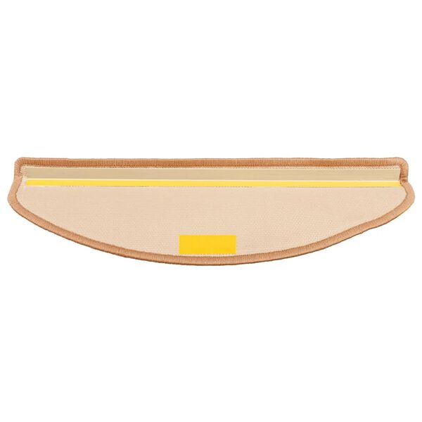 vidaXL Itsekiinnittyv&auml;t porrasmatot 5 kpl 65x21x4 cm beige