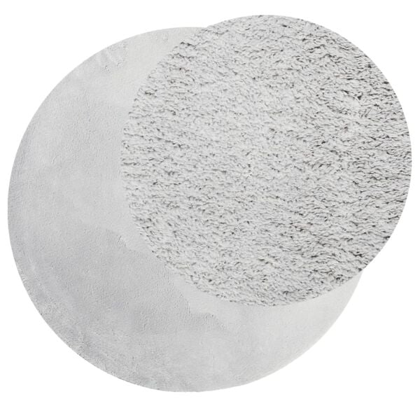 vidaXL Matto HUARTE lyhytnukkainen ja pest&auml;v&auml; harmaa &Oslash; 120 cm