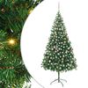 vidaXL Tekojoulukuusi palloilla esivalaistu 210 cm 910 oksaa