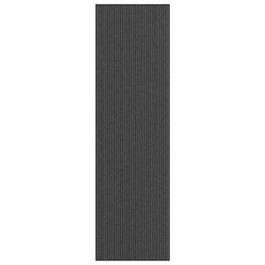 vidaXL Ovimatto raidallinen musta ja harmaa 115x400 cm