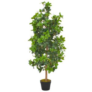 vidaXL Tekokasvi laakeripuu ruukulla vihre&auml; 120 cm