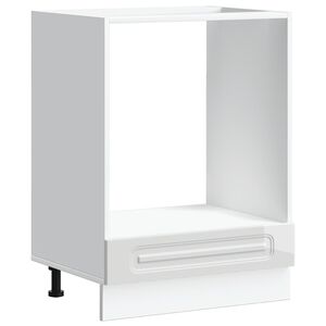 vidaXL Uunikaappi Kalmar korkeakiilto valkoinen tekninen puu