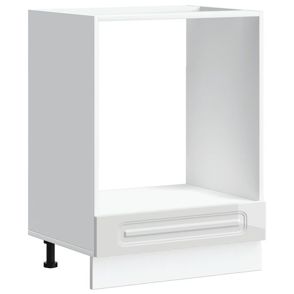 vidaXL Uunikaappi Kalmar korkeakiilto valkoinen tekninen puu