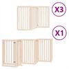 vidaXL Koiraportti kokoontaittuva 15 paneelia 750 cm poppelipuu