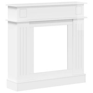 vidaXL Takan kehys Korkeakiiltoinen valkoinen 102 x 26 x 100 cm