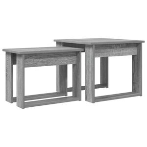 vidaXL Kahvip&ouml;yt&auml;setti 2 pcs Harmaa Sonoma Tekninen puu