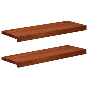 vidaXL Portaiden p&auml;&auml;llysteet 2 kpl 70 x 25 x 2 cm Ruskea