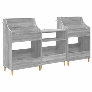 vidaXL Mediatasot Setti 3 kpl Harmaa Sonoma 212 x 46 x 112 cm