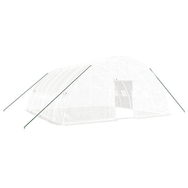 vidaXL Kasvihuone ter&auml;srungolla valkoinen 36 m&sup2; 6x6x2,85 m