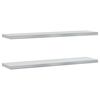 vidaXL Sein&auml;hyllyt 2 kpl 100x23,5 cm hopea ruostumaton ter&auml;s