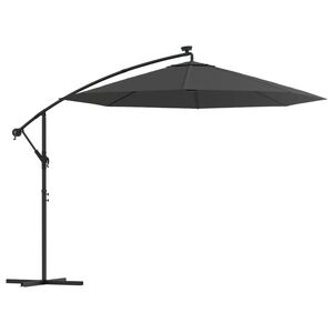 vidaXL Aurinkovarjo cantilever LED ja ter&auml;stolppa 300 cm antrasiitti