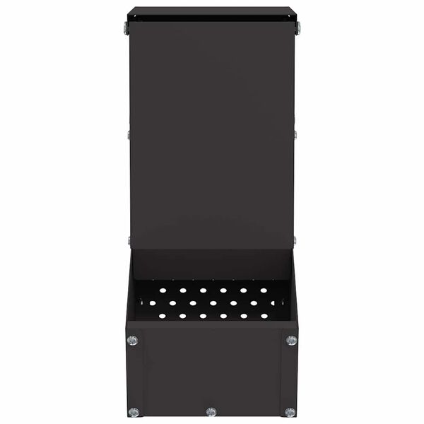 vidaXL Kaninruokkija Musta 12,5 x 26 x 28,5 cm Kylm&auml;valssattu ter&auml;s