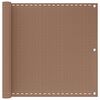 vidaXL Parvekkeen Verho 120 x 700 cm HDPE ja alumiini Suorakaide Taupe